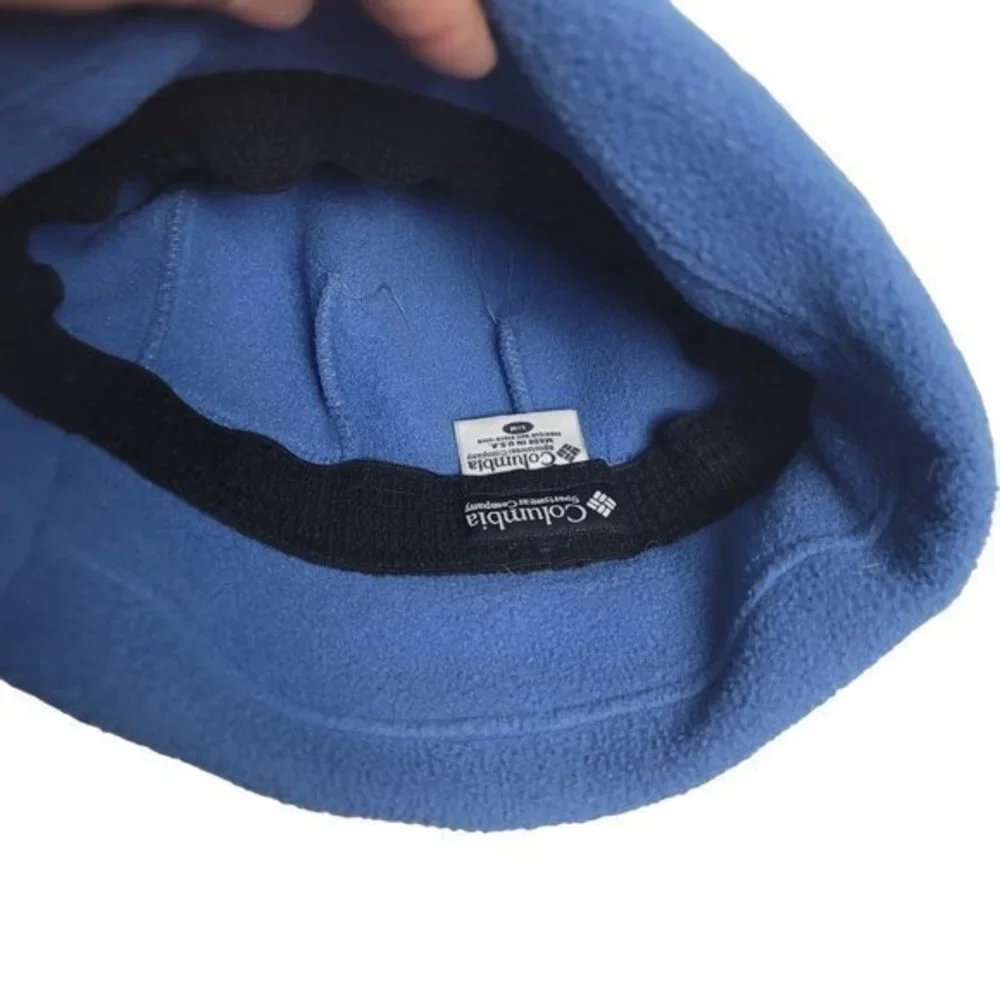 Vtg Columbia Size Small / Medium Blue Beanie Made in USA